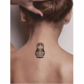 Matruşka Tattoo Geçici Dövme Şablonları Kına Kalıpları thumbnail 2