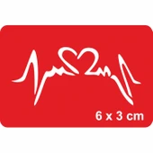 Kalp ve Ritim  Tattoo Geçici Dövme Şablonları Kına Kalıpları - 1