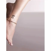 Arşimet Pi Sayısı Minimal Tattoo Geçici Dövme Şablonları Kına Kalıpları thumbnail 2