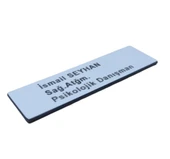 Yaka İsimliği - Arkası Mıknatıslı - Sağlık Personeli İsimliği - Beyaz Zemin Siyah Yazı - 1