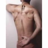 Şeytan ve Melek Kızlar Tattoo Geçici Dövme Şablonları Kına Kalıpları - 2