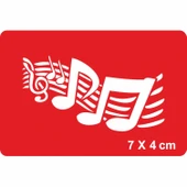 Notaların Dansı Tattoo Geçici Dövme Şablonları Kına Kalıpları thumbnail 1