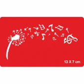 Çiçekler Açsın Notalar Uçuşsun! Tattoo Geçici Dövme Şablonları Kına Kalıpları thumbnail 1