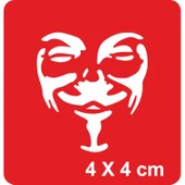 Özgürlük Savaşçısı Vendetta Tattoo Geçici Dövme Şablonları Kına Kalıpları thumbnail 1