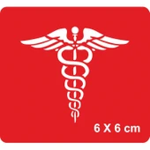 Tıp Sembolü-Caduceus(Kadüse) Tattoo Geçici Dövme Şablonları Kına Kalıpları thumbnail 1