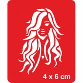 Güzel Saçlı Kadın Tattoo Geçici Dövme Şablonları Kına Kalıpları thumbnail 1