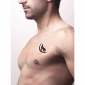 Gecenin İçinden Bozkurt Uluması Tattoo Geçici Dövme Şablonları Kına Kalıpları - 2