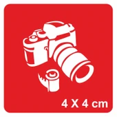 Fotoğraf Makinası Tattoo Geçici Dövme Şablonları Kına Kalıpları - 1