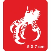 Kartal Pençesi Tattoo Geçici Dövme Şablonları Kına Kalıpları thumbnail 1