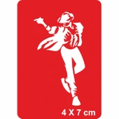 Michael Jackson Moonwalk Tattoo Geçici Dövme Şablonları Kına Kalıpları thumbnail 1