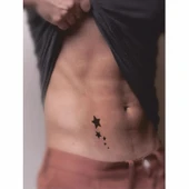 Gökyüzünde Yalnız Gezen Yıldızlar-1 Tattoo Geçici Dövme Şablonları Kına Kalıpları - 2