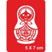 Matruşka Tattoo Geçici Dövme Şablonları Kına Kalıpları thumbnail 1