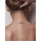 Nihilizm Felsefesi Hiçlik Sembolü Tattoo Geçici Dövme Şablonları Kına Kalıpları thumbnail 2