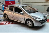 Oyuncak Metal Model Araba 1/36 Çek Bırak Peugeot 207 Gri thumbnail 2