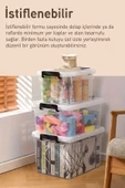 İronika 3'lü Saklama Kabı Yatay Dikdörtgen Kilitli Kapaklı Çok Amaçlı Oyuncak Saklama Kutusu 15-20-30 Litre - 3