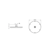 VitrA Origin Tepe Duş Başlığı A45638 Krom - 4