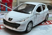 Oyuncak Metal Model Araba 1/36 Çek Bırak Peugeot 207 Beyaz thumbnail 2