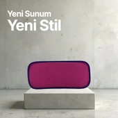 Style Kabartmalı Kelebek Desenli Pembe Kumaş Kalem Çantası - 2