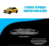Volkswagen T-Cross 6 Parça Üst Krom Cam Çıtası thumbnail 1