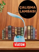 Kalemlikli Led Masa lambası Siyah Şarjlı Led Masa lambası thumbnail 2