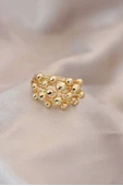 Ayarlamalı Gold Renk Metal Bombeli Boluncuk Model Yüzük thumbnail 1