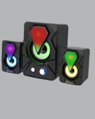 Renkli LED Işıklı Hoparlör - 3