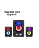 Renkli LED Işıklı Hoparlör - 1