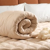 Çift Kişilik Yün Yorgan 195x215 Cm - Kuzu Yünü, 3 Kg, Nefes Alır, Terletmez, 4 Mevsim Konfor - 5