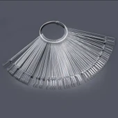 50'li Anahtar Kartela Kalıcı Oje Tırnak Renk Kartelası Şeffaf Düz thumbnail 1