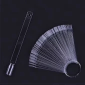 50'li Anahtar Kartela Kalıcı Oje Tırnak Renk Kartelası Şeffaf Düz thumbnail 2