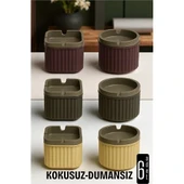 Kokusuz Dumansız Küllük - 6 li Küllük Seti Kafe Küllüğü Restoran Küllüğü Masaüstü Küllük - 1