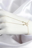 Pirinç Zirkon Taşlı Yıldız Model Gold Renk Şahmeran - 1