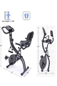 X 4IN1 Katlanabilir Manyetik Kondisyon Spin Bike Dikey Bisikleti Spor Koşu Egzersiz Bisikleti - 8