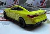 Oyuncak Metal Model Araba 1/36 Çek Bırak BMW M4 Sarı - 3