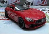 Oyuncak Metal Model Araba 1/36 Çek Bırak Mercedes Amg Gtr Kırmızı - 1
