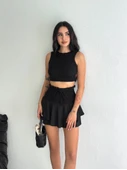 Ayrobin Şortlu Etek - Siyah - 4