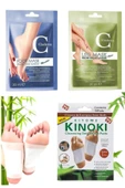 3'lü Set Detox Ayak Bandı Toksin Atıcı Ayak Detoksu Ayak Bacak Peeling Kil Maskesi Bakımı - 1