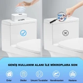 HyMark Otomatik WC Tuvalet Sifonu Kızılötesi Sensörlü Temassız Akıllı Sensör Şarjlı Dahili Pil thumbnail 6