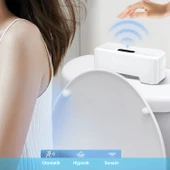 HyMark Otomatik WC Tuvalet Sifonu Kızılötesi Sensörlü Temassız Akıllı Sensör Şarjlı Dahili Pil thumbnail 1
