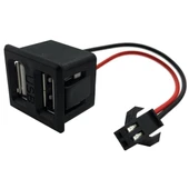 Ayt IC-266T-4 Pano Tip Kare Type-C + Ucb Şarj Soketi Bağlantı Modülü Oto Araç Tır Otobüs Uyumlu - 1