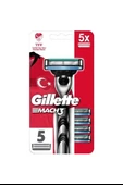 GİLLETTE MACH3 TURBO MAKİNA+5Lİ JİLET SET-TFF KIRMIZI - 1