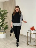 Kadın Gömlek Detay çizgili Yandan Bağlamalı Ikili Takım thumbnail 7