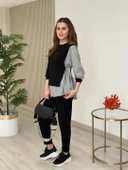 Kadın Gömlek Detay çizgili Yandan Bağlamalı Ikili Takım thumbnail 9