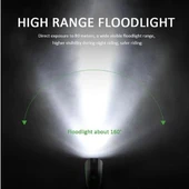 Bike Sky  Xml-T6 LED 1200 Mah Su Geçirmez Far Kornalı Bisiklet Feneri thumbnail 4