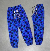 Erkek Bape Shark Dijital Baskılı Eşofman Altı - Mavi - 1