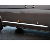 VW T5 Transporter Uyumlu Yan Kapı Çıtası Kısa Şase Krom 5 Parça 2003 - 2023 Arası Modeller İçin thumbnail 3