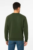 Erkek Üç İplik Düz Bisiklet Yaka SweatShirt - Haki - 2