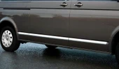 VW T5 Transporter Uyumlu Yan Kapı Çıtası Kısa Şase Krom 5 Parça 2003 - 2023 Arası Modeller İçin thumbnail 2