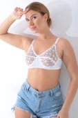 Beyaz Dantelli Toparlayıcı Sütyen - 506 thumbnail 4