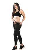 Siyah Kadın Termal Sauna Atlet Tayt Takım - 743 thumbnail 2